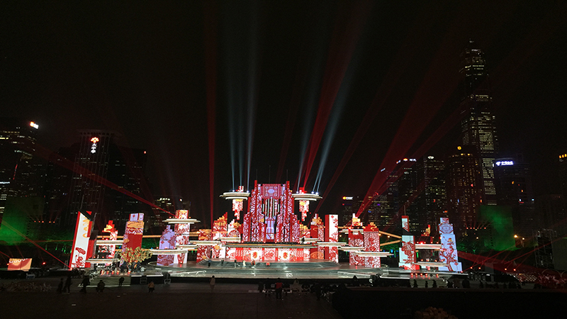 Flexible LED Mesh Screen for China's New year events